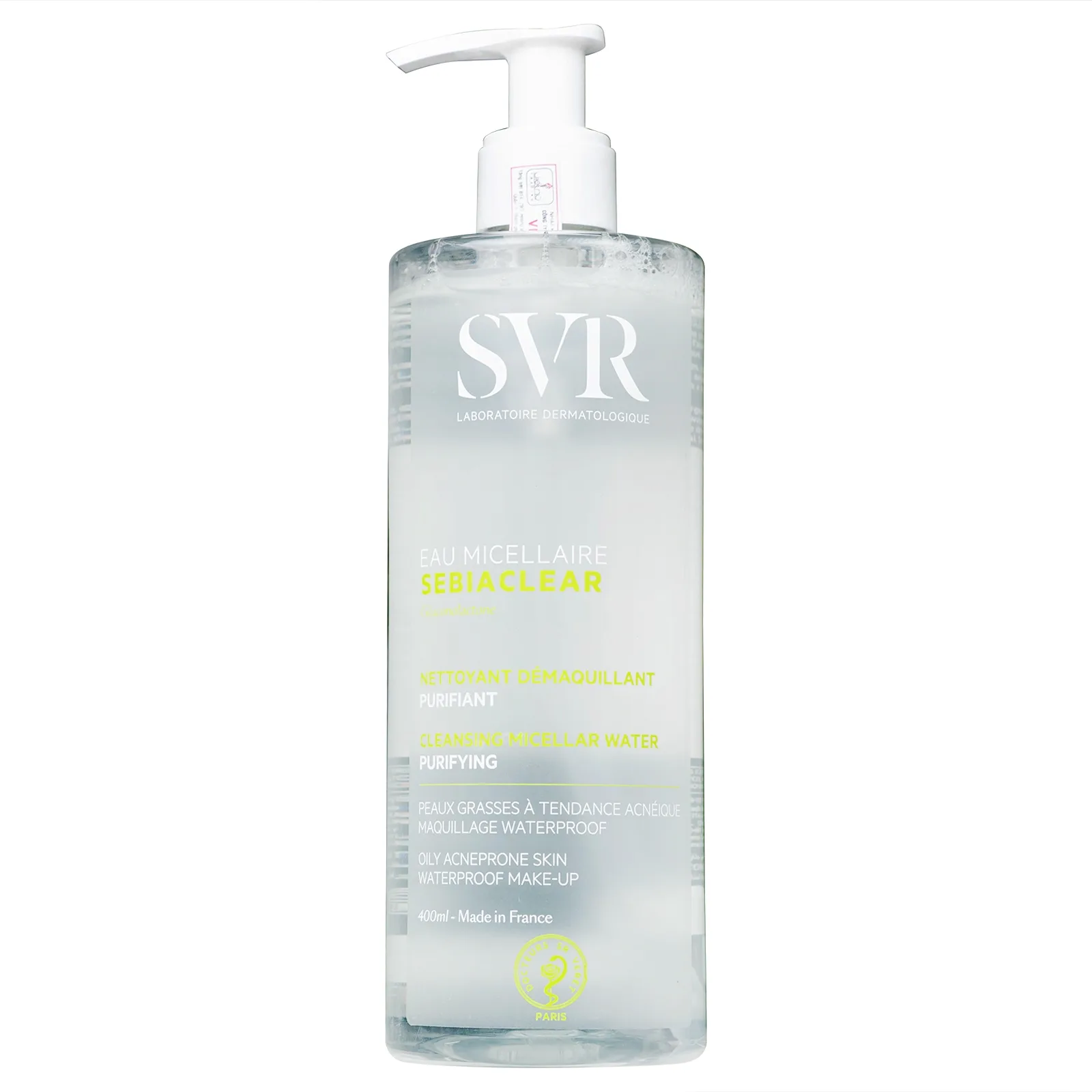 Hình ảnh Nước tẩy trang SVR Eau Micellaire Sebiaclear 400ml làm sạch da và tẩy trang lớp trang điểm dành cho da dầu mụn