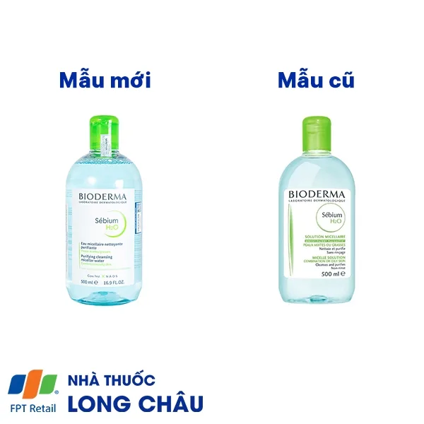 Hình ảnh Dung dịch Bioderma Sebium H2O dạng hạt mixen (micelle) dùng tẩy trang dành cho da hỗn hợp, da dầu (500ml)