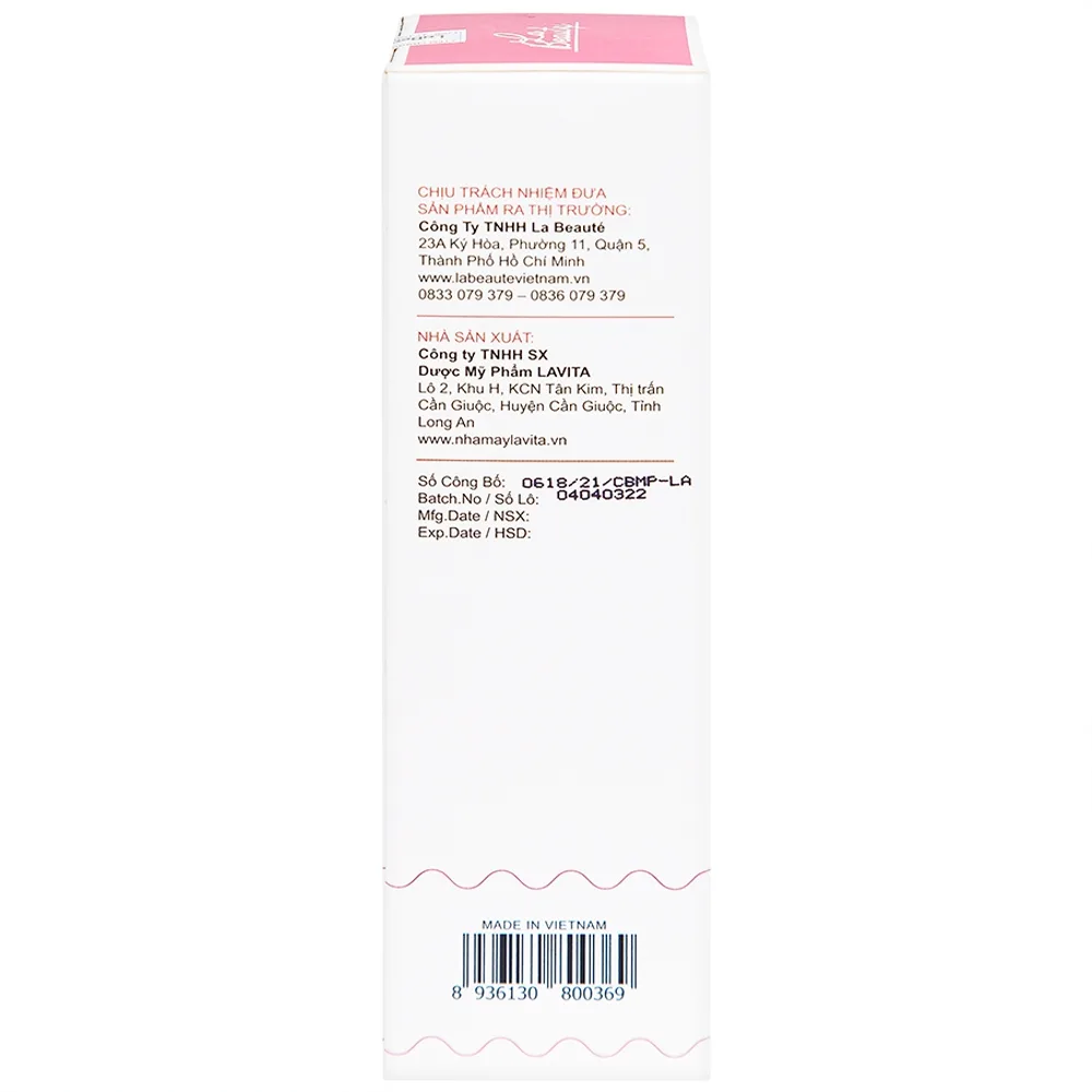 Hình ảnh Nước tẩy trang Micellar Cleansing Water La Beauty làm sạch sâu, loại bỏ bụi bẩn (150ml)