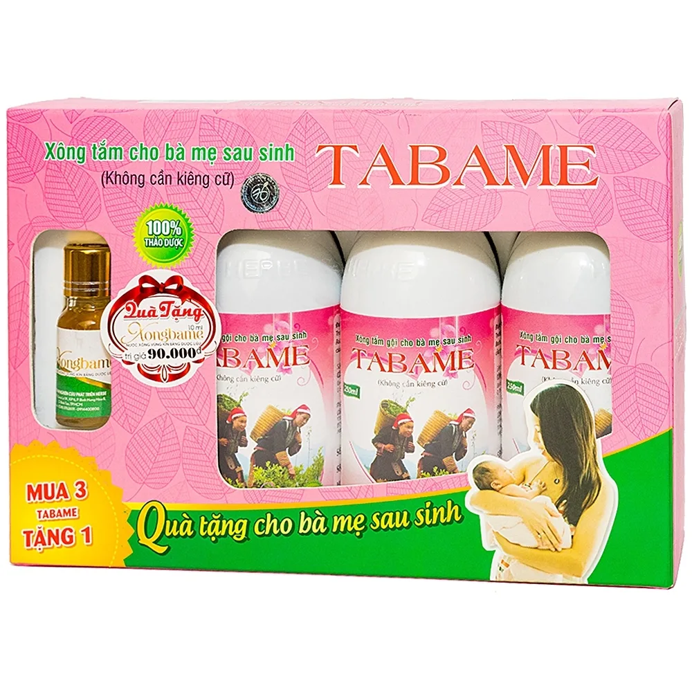 Hình ảnh Nước xông tắm gội cho sản phụ Tabame Herbe Combo 2x3 chai 250ml