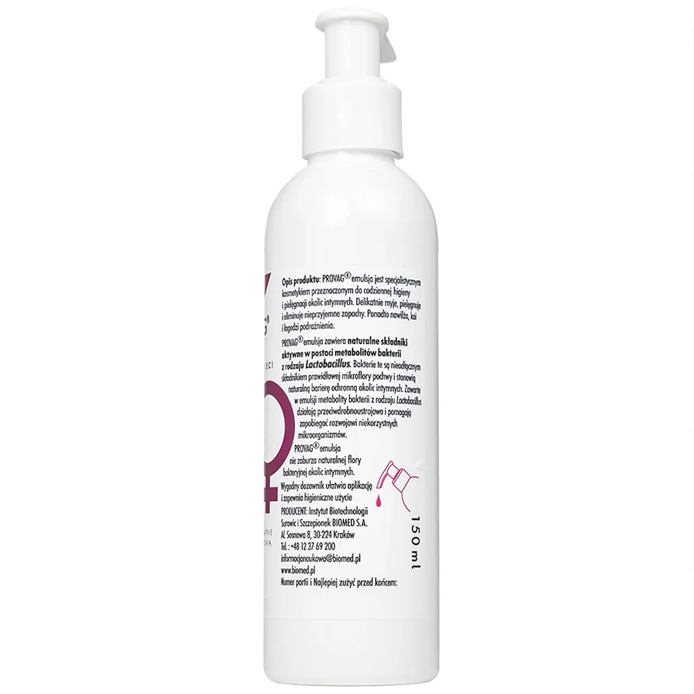Hình ảnh Dung dịch vệ sinh phụ nữ hàng ngày Provag Emulsion 150ml Biomed làm sạch cơ quan sinh dục ngoài 