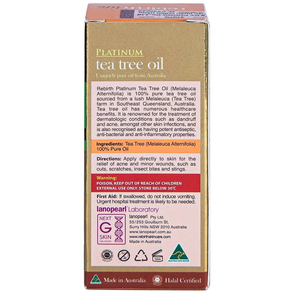 Hình ảnh Tinh dầu tràm trà Rebirth Life Platinum Tea Tree Oil dưỡng da, giảm mụn (10ml)