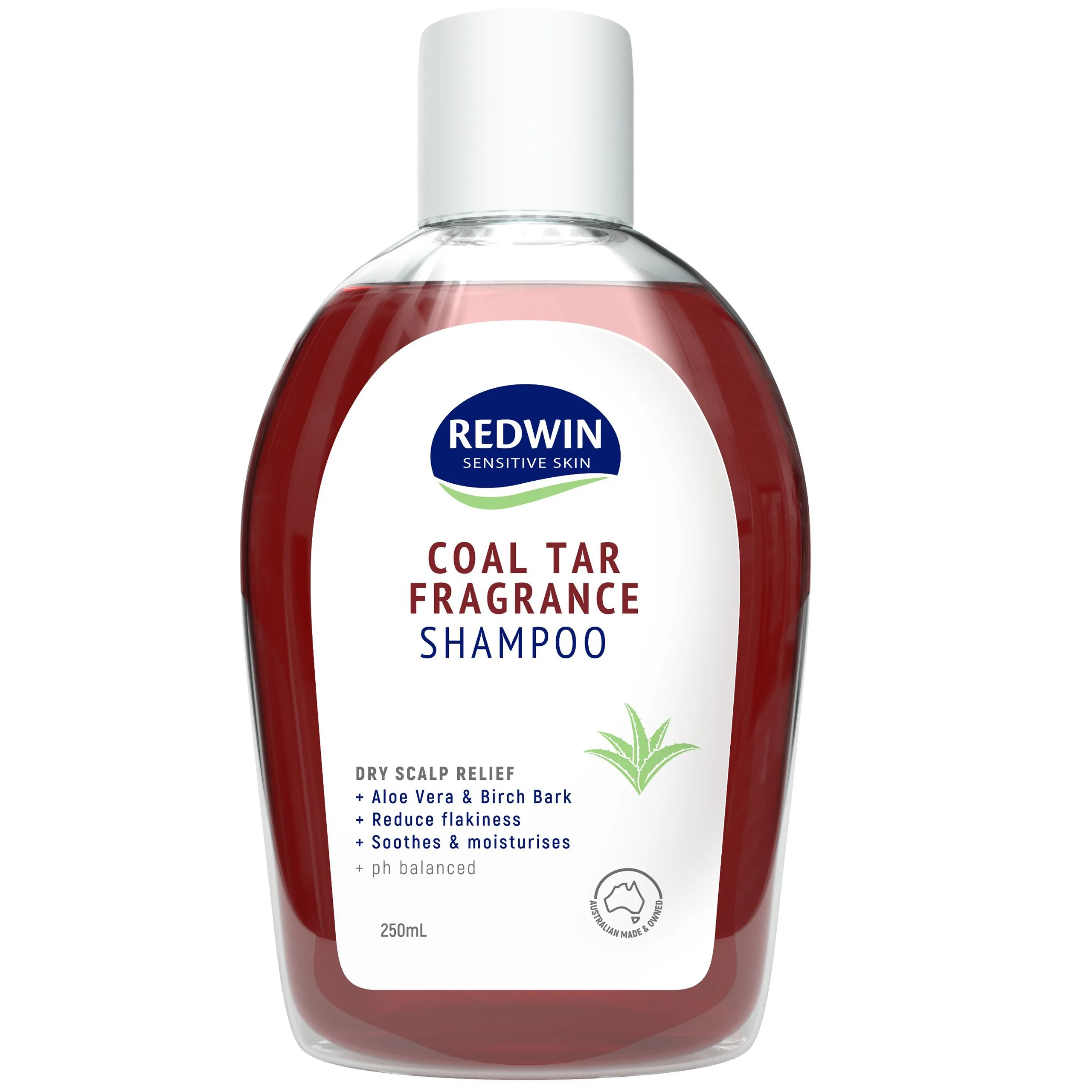 Hình ảnh Dầu gội đầu Redwin Coal Tar Fragrance Shampoo 250ml làm sạch, cân bằng độ ẩm, ngăn ngừa gàu