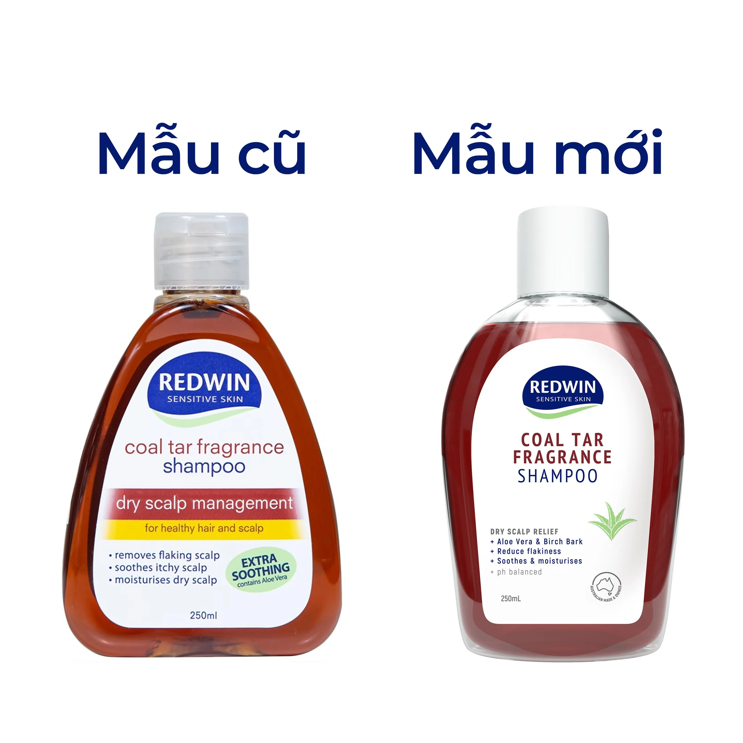 Hình ảnh Dầu gội đầu Redwin Coal Tar Fragrance Shampoo 250ml làm sạch, cân bằng độ ẩm, ngăn ngừa gàu