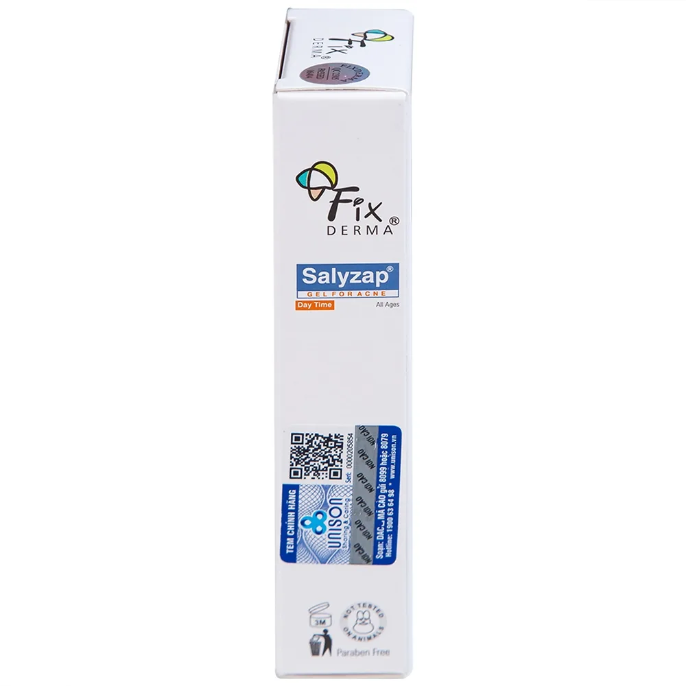 Hình ảnh Gel Fixderma Salyzap Day Time giảm mụn, ngăn ngừa hình thành nhân mụn mới (20g)