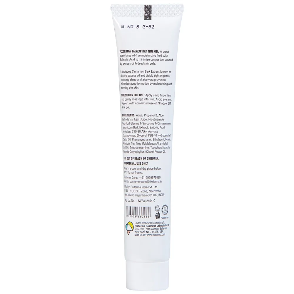 Hình ảnh Gel Fixderma Salyzap Day Time giảm mụn, ngăn ngừa hình thành nhân mụn mới (20g)