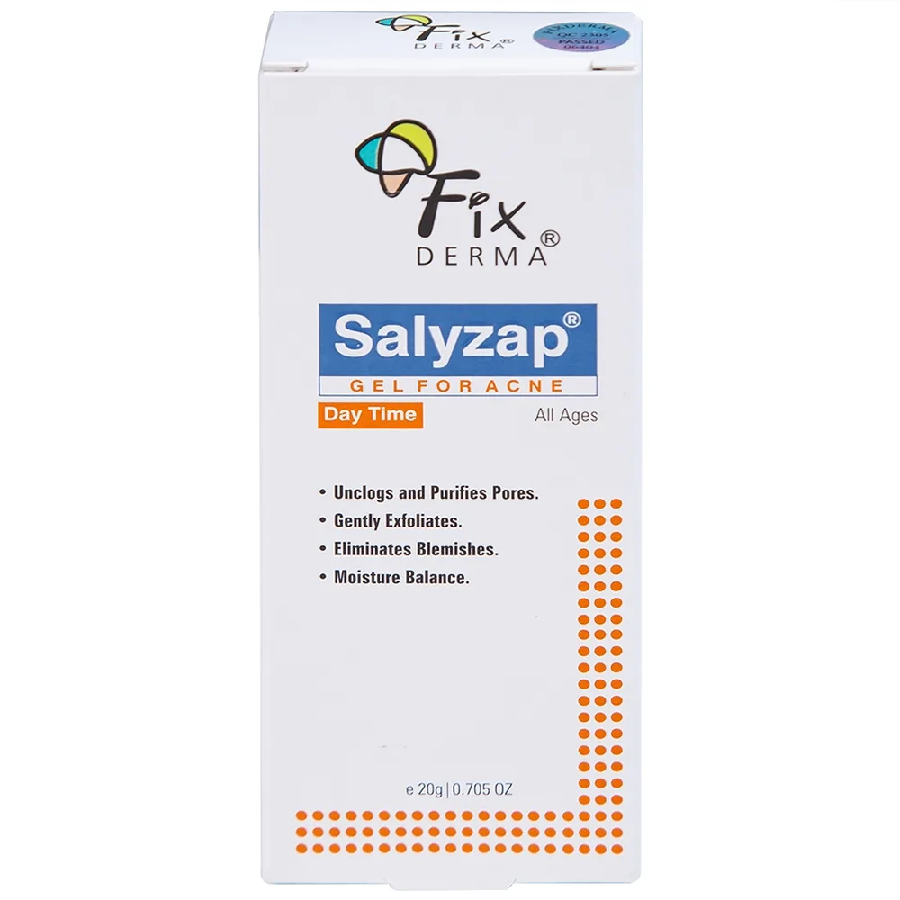 Hình ảnh Gel Fixderma Salyzap Day Time giảm mụn, ngăn ngừa hình thành nhân mụn mới (20g)