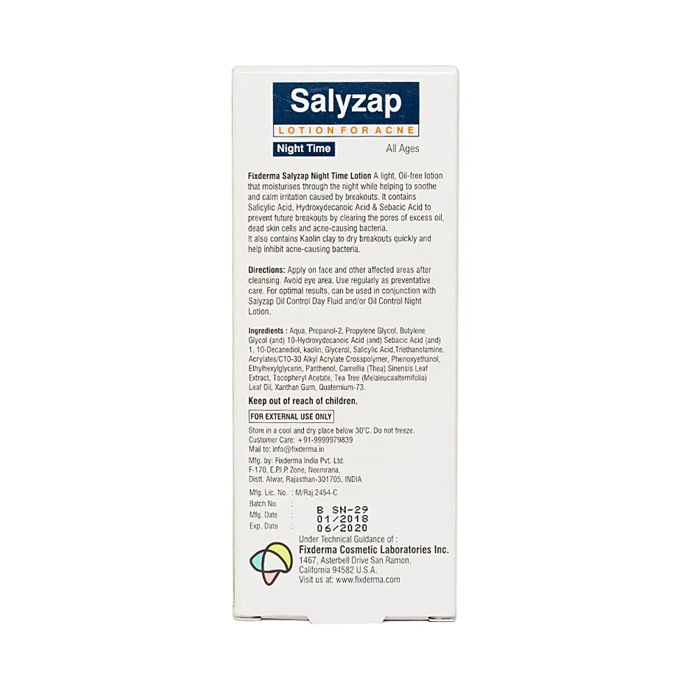 Hình ảnh Lotion Fixderma Salyzap Lotion For Acne giảm mụn, ngăn ngừa hình thành nhân mụn mới (20ml)