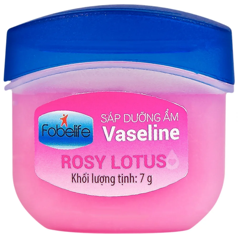 Hình ảnh Sáp dưỡng ẩm Vaseline Rosy Lotus Fobelife làm mềm da, làm dịu da khi bị khô rát, nứt nẻ, dưỡng môi (7g)