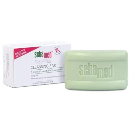 Hình ảnh Thanh kháng khuẩn Sebamed Cleansing Bar 100g làm sạch da nhạy cảm, da chàm 