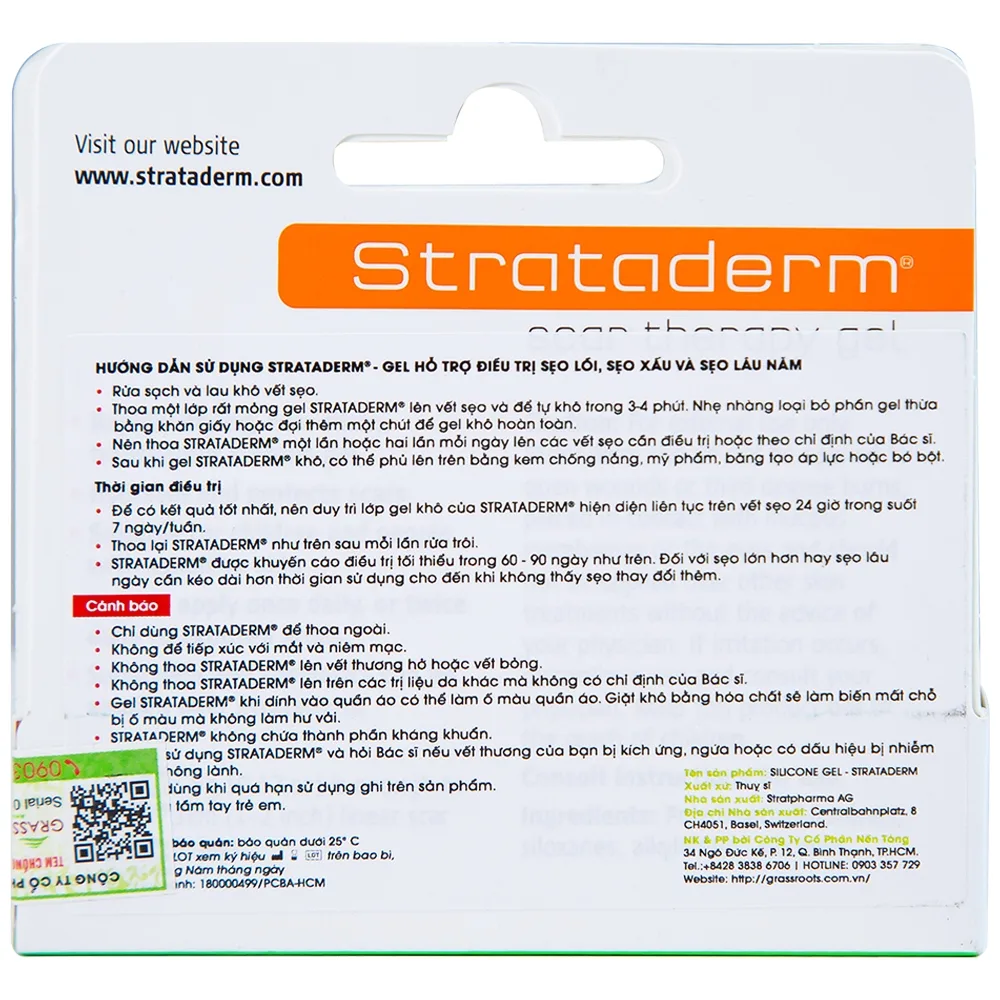 Hình ảnh Gel Strataderm hỗ trợ điều trị sẹo lồi, sẹo xấu, sẹo lâu năm (5g)