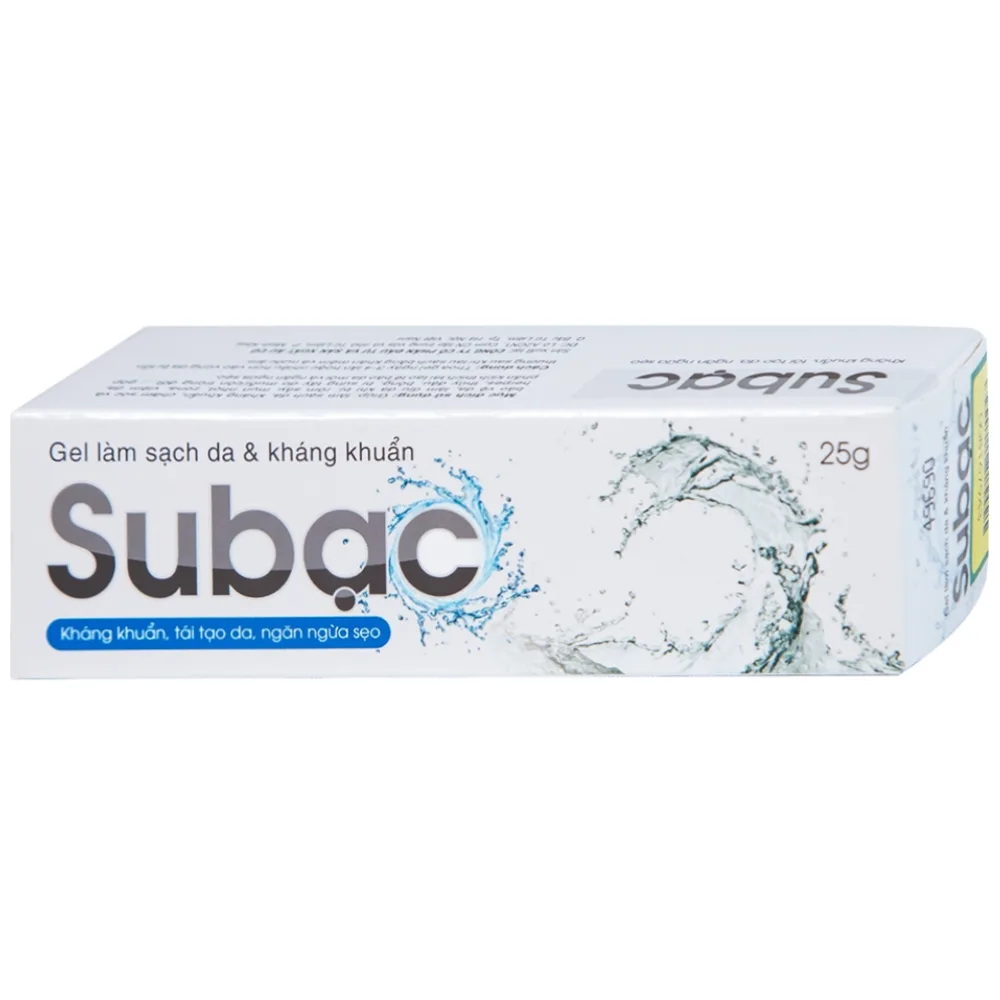 Hình ảnh Gel làm sạch da và kháng khuẩn Subạc Spaphar tái tạo da, ngăn ngừa sẹo (25g)