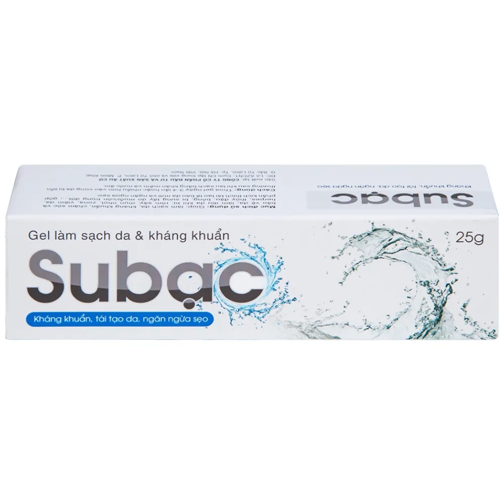 Hình ảnh Gel làm sạch da và kháng khuẩn Subạc Spaphar tái tạo da, ngăn ngừa sẹo (25g)