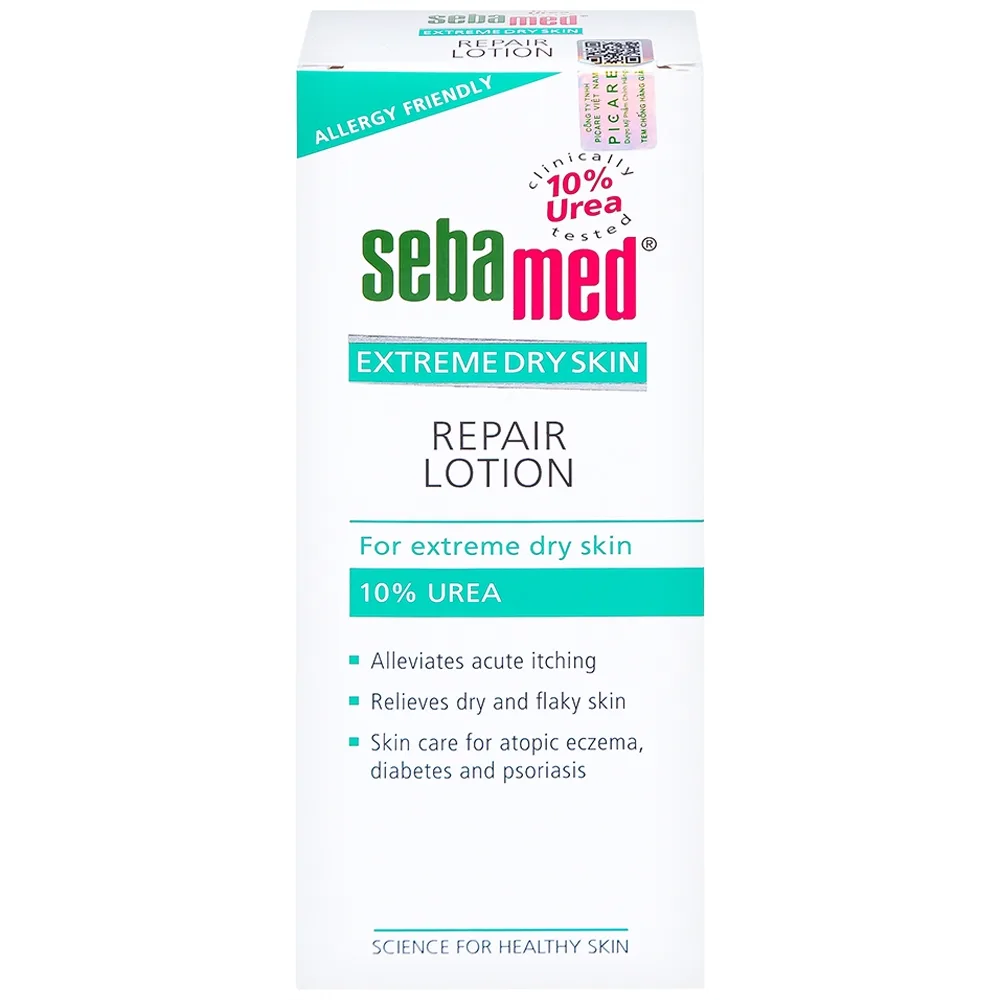 Hình ảnh Sữa dưỡng ẩm Extreme Dry Skin Repair Lotion 10% Urea Sebamed giảm khô, ngứa, bong tróc cho da khô, viêm da cơ địa (200ml)