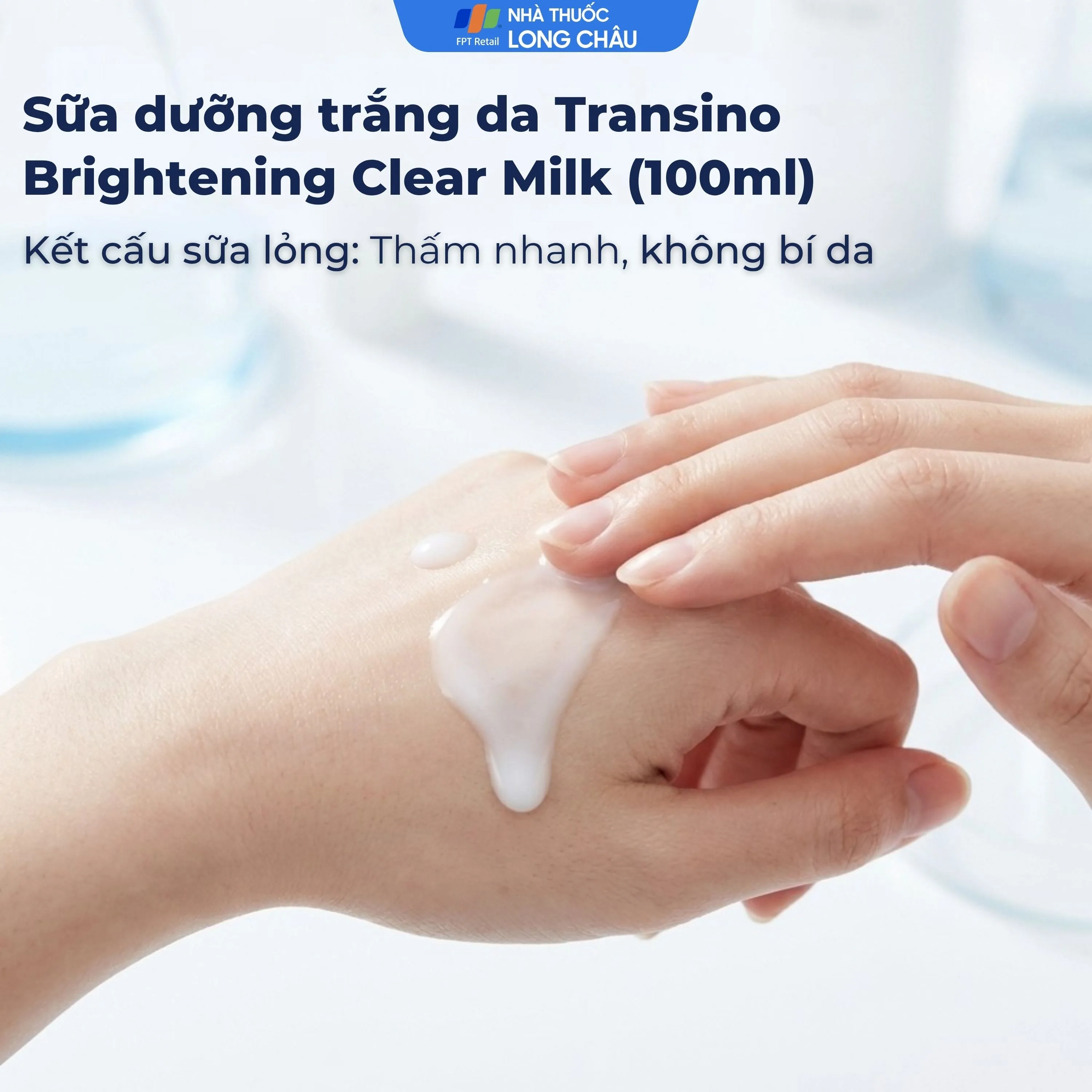 Hình ảnh Sữa dưỡng trắng da Transino Brightening Clear Milk dưỡng ẩm, dưỡng sáng, hỗ trợ làm mờ thâm nám (100ml)