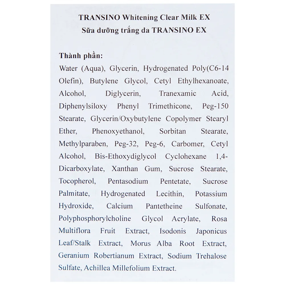 Hình ảnh Sữa dưỡng trắng da Transino Whitening Clear Milk EX ngăn ngừa nám và tàn nhang (100ml)