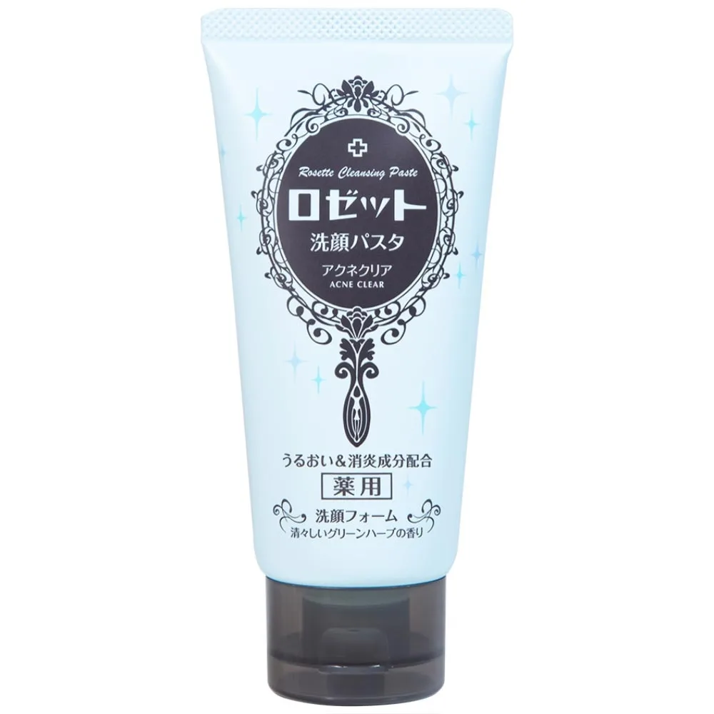 Hình ảnh Sữa rửa mặt làm giảm mụn Rosette Face Wash Pasta Acne Clear sạch bụi bẩn và tế bào chết trên da (120g)