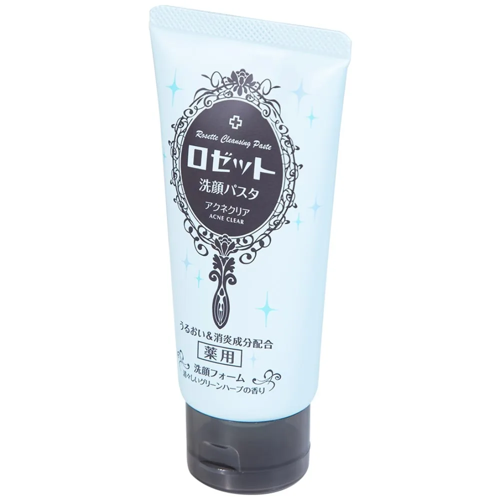 Hình ảnh Sữa rửa mặt làm giảm mụn Rosette Face Wash Pasta Acne Clear sạch bụi bẩn và tế bào chết trên da (120g)