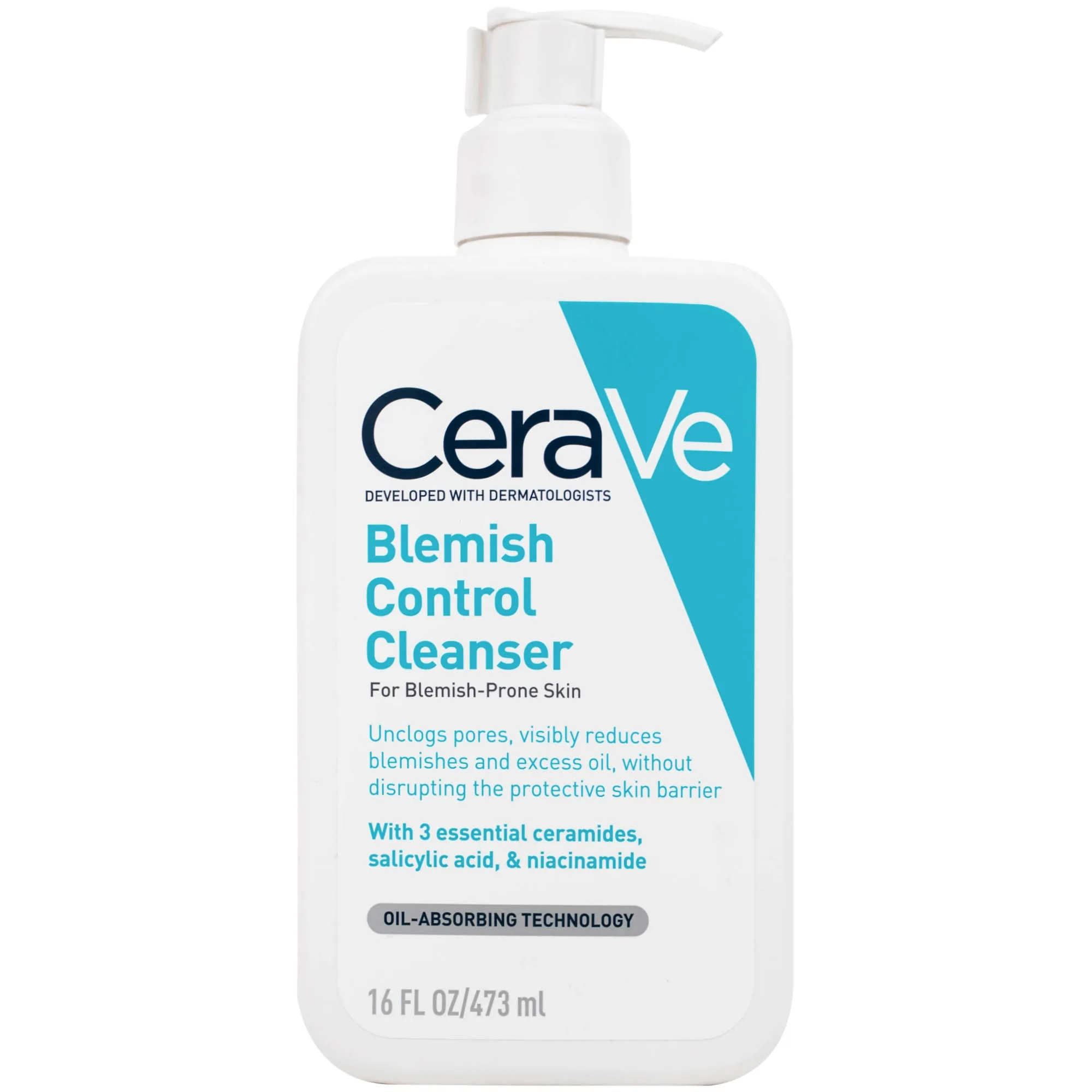 Hình ảnh Sữa rửa mặt CeraVe Blemish Control Cleanser ngừa mụn dành cho da dầu, da mụn (473ml)