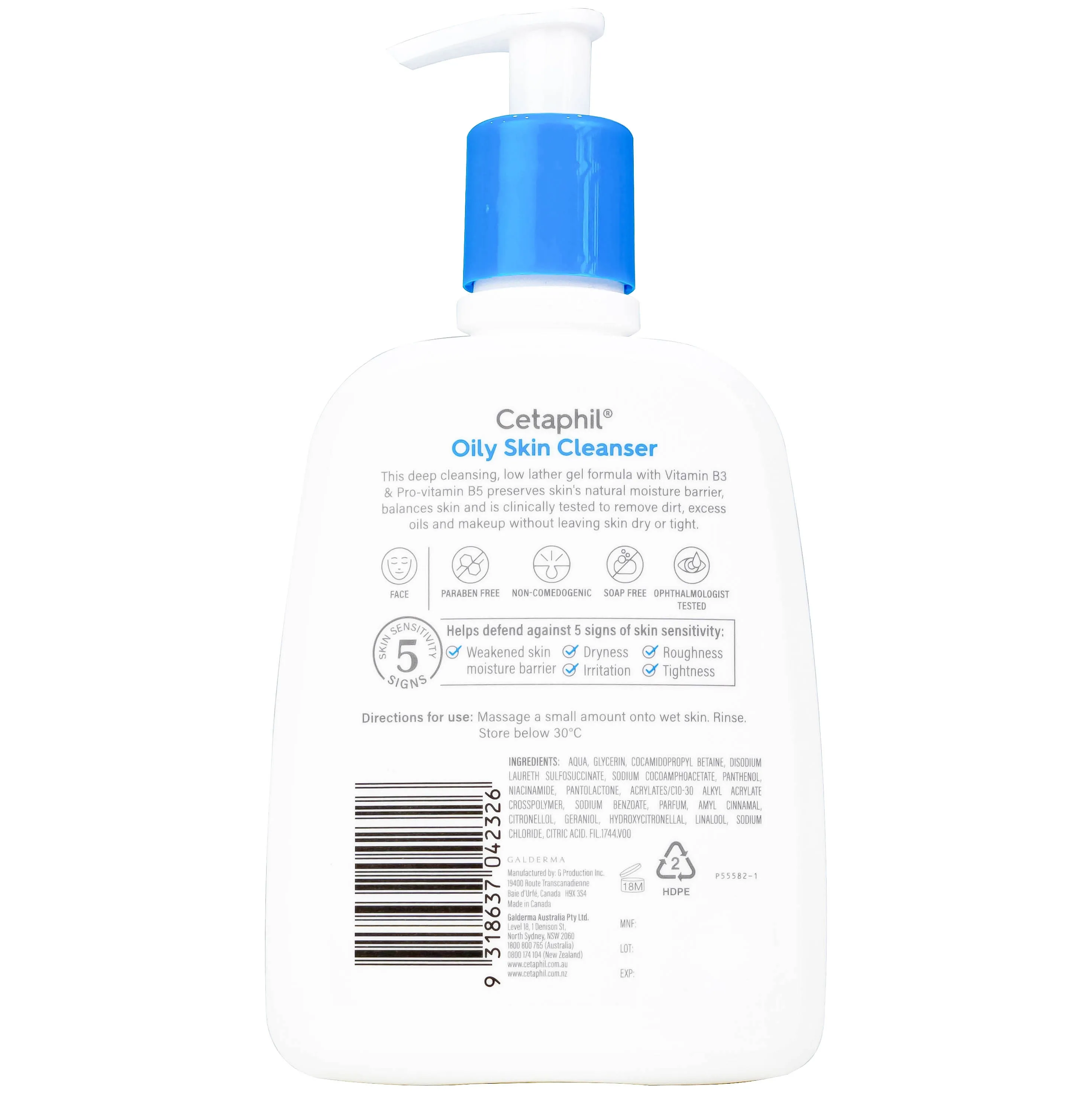 Hình ảnh Sữa rửa mặt Cetaphil Oily Skin Cleanser 500ml cho da dầu nhạy cảm