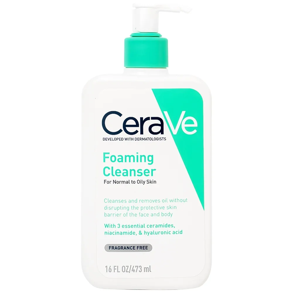 Hình ảnh Sữa Rửa Mặt Tạo Bọt CeraVe Foaming Cleanser dành cho da thường và da dầu (473ml)