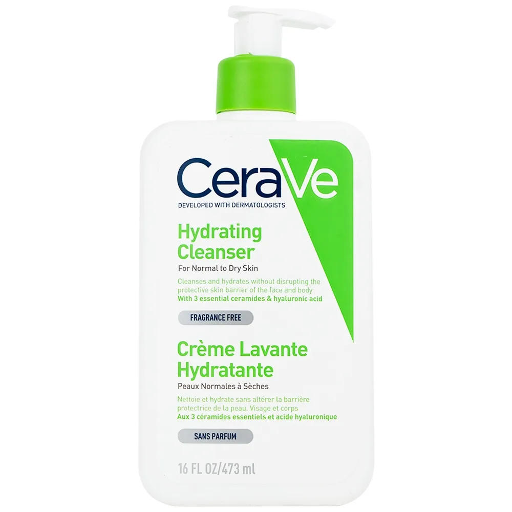 Hình ảnh Sữa rửa mặt làm sạch sâu Cerave Developed With Dermatologists Hydrating Cleanser 473ml dành cho da thường, da khô