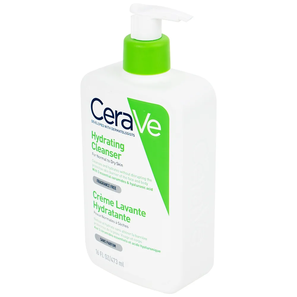 Hình ảnh Sữa rửa mặt làm sạch sâu Cerave Developed With Dermatologists Hydrating Cleanser 473ml dành cho da thường, da khô