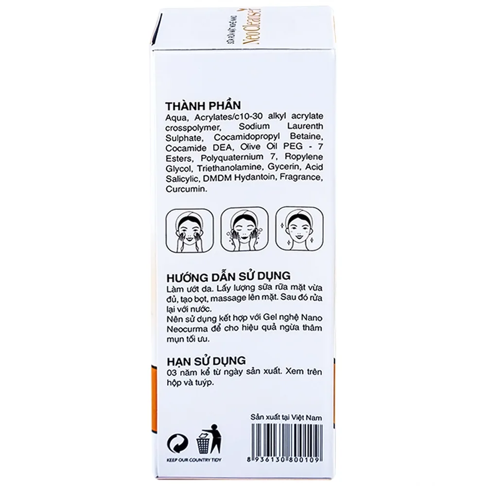 Hình ảnh Sữa rửa mặt nghệ Nano Neo Cleanser ngừa mụn, ngừa sẹo, mờ vết thâm (86g)