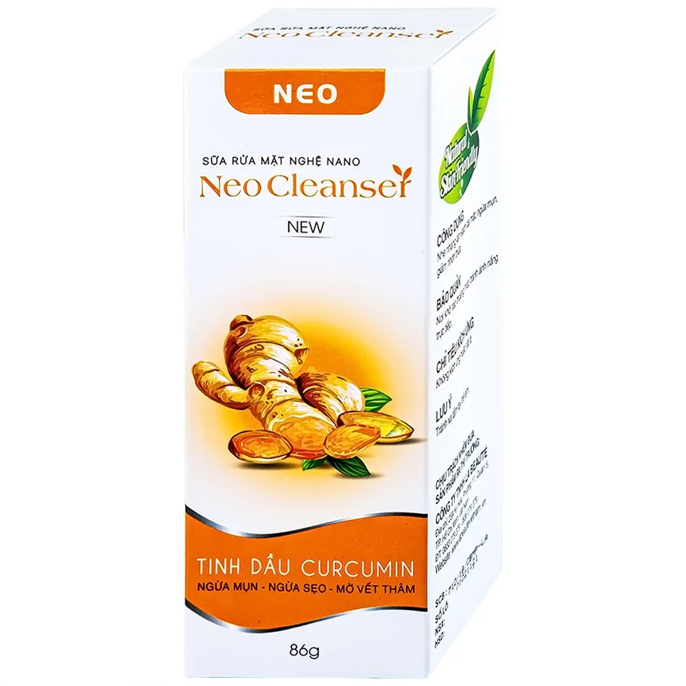 Hình ảnh Sữa rửa mặt nghệ Nano Neo Cleanser ngừa mụn, ngừa sẹo, mờ vết thâm (86g)