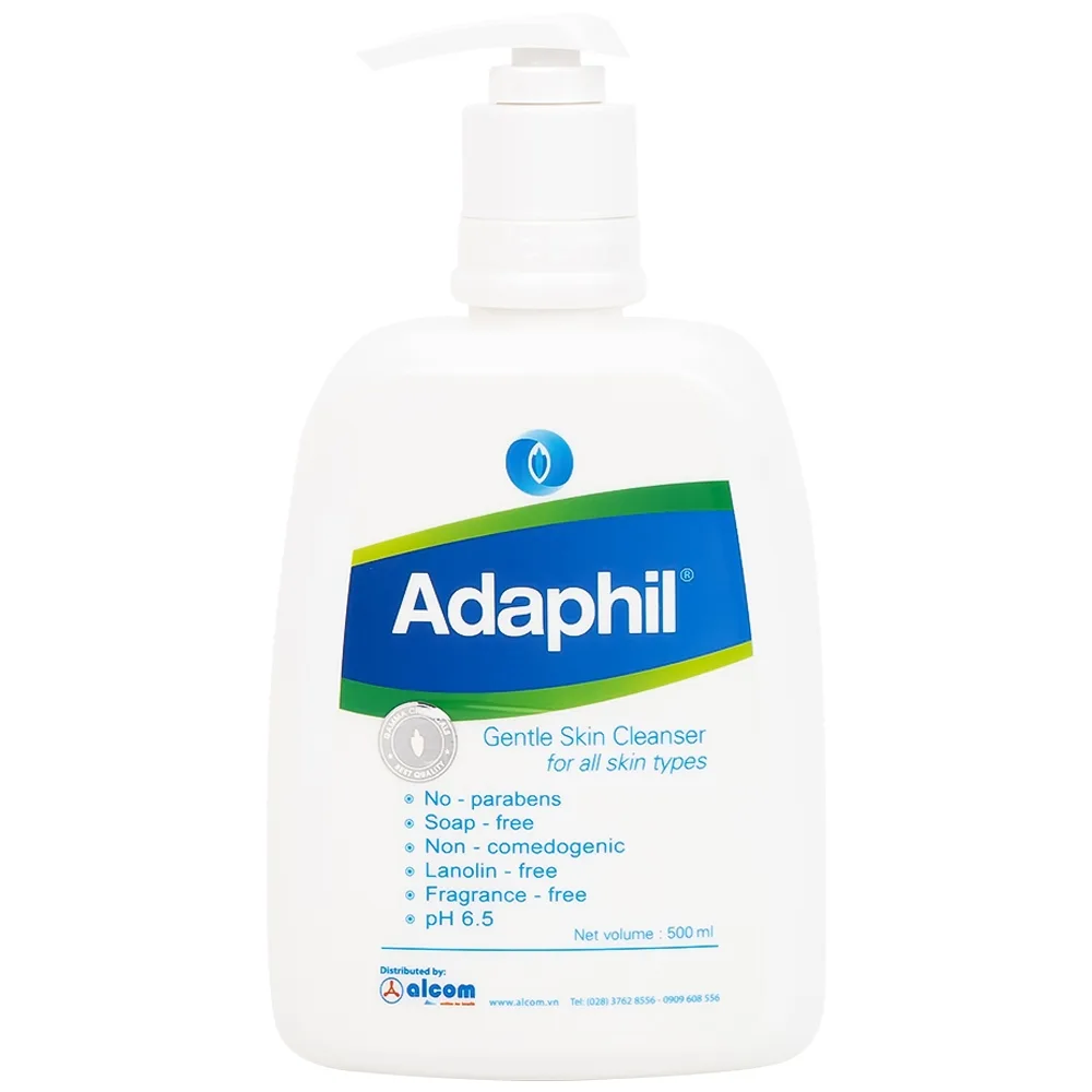Hình ảnh Sữa rửa mặt và toàn thân Adaphil Gentle Skin Cleanser giúp làm sạch và dưỡng da (500ml)