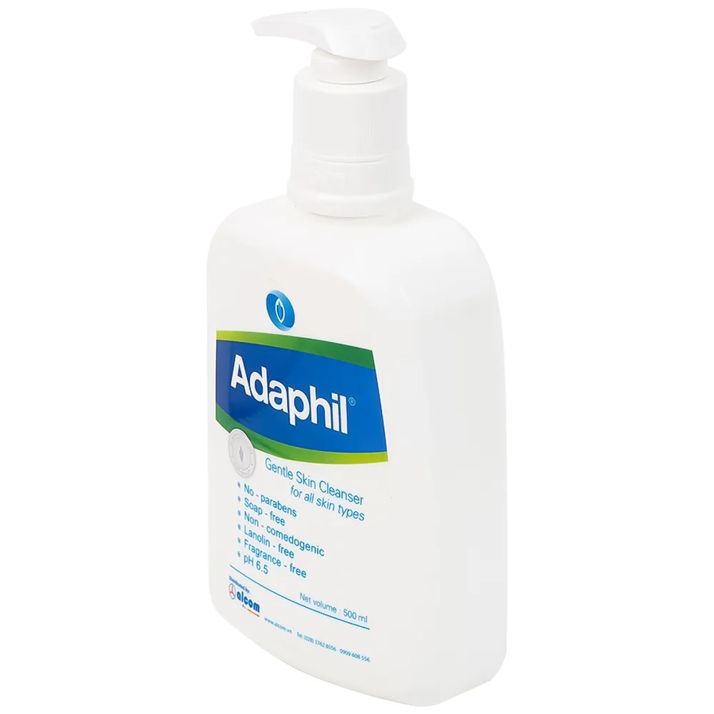 Hình ảnh Sữa rửa mặt và toàn thân Adaphil Gentle Skin Cleanser giúp làm sạch và dưỡng da (500ml)