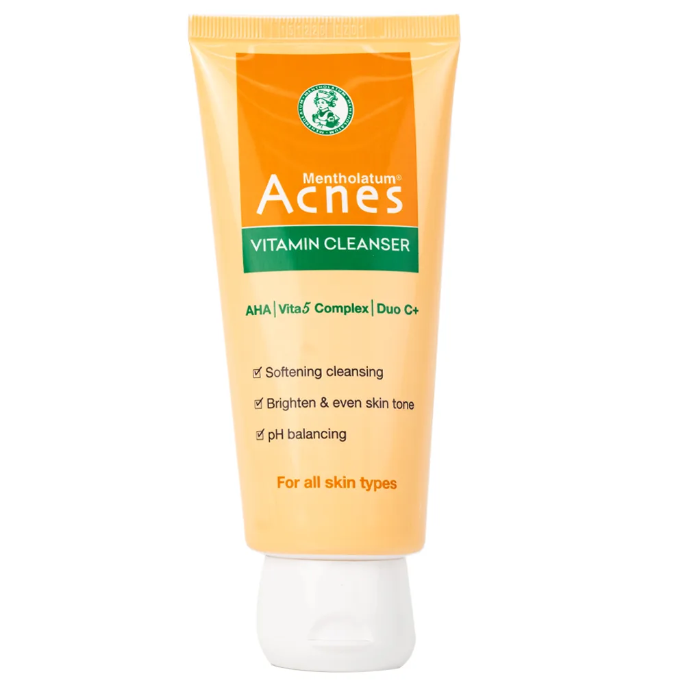 Hình ảnh Kem rửa mặt Acnes Vitamin Cleanser Rohto phục hồi làn da sau mụn, mờ sẹo và giảm nhanh thâm mụn (100g)