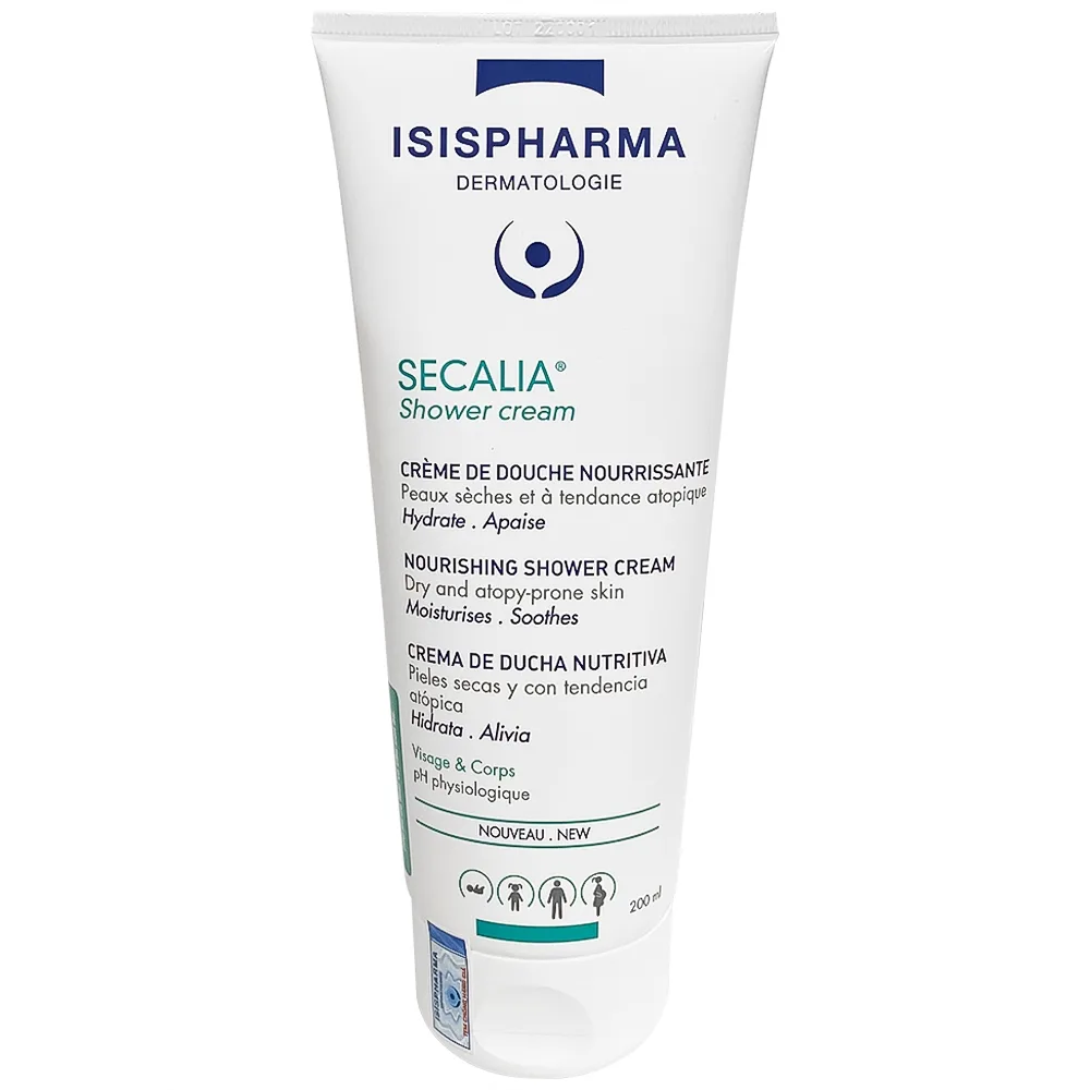 Hình ảnh Sữa tắm Secalia Shower Cream IsisPharma dưỡng da, giảm khô da, giảm ngứa (200ml)