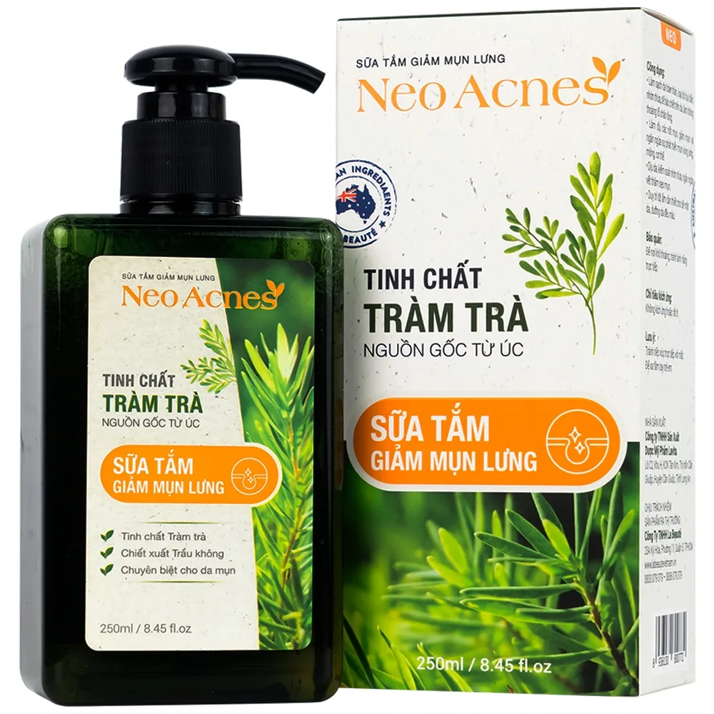 Hình ảnh Sữa tắm giảm mụn lưng Neo Acnes tinh chất tràm trà (250ml)