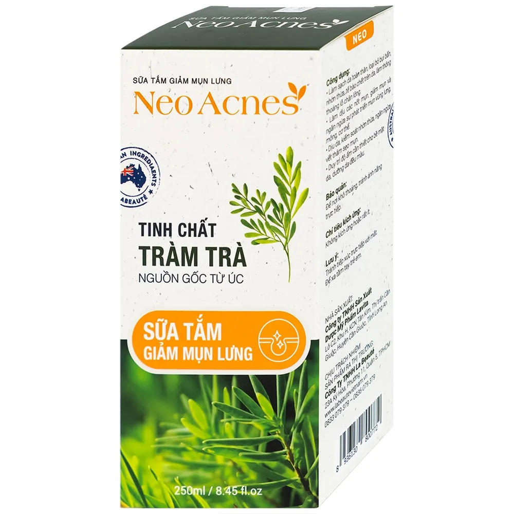 Hình ảnh Sữa tắm giảm mụn lưng Neo Acnes tinh chất tràm trà (250ml)