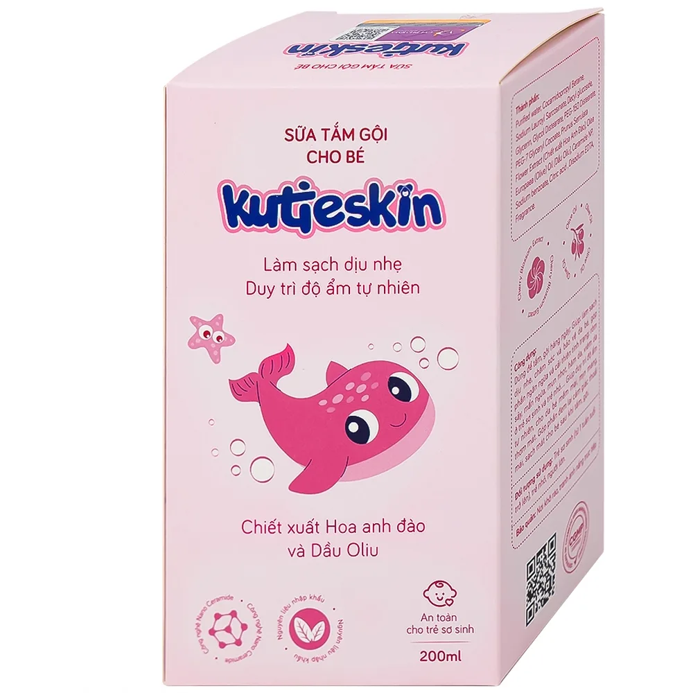 Hình ảnh Sữa tắm gội cho bé Kutieskin giúp làm sạch dịu nhẹ, chăm sóc và bảo vệ da bé (200ml)