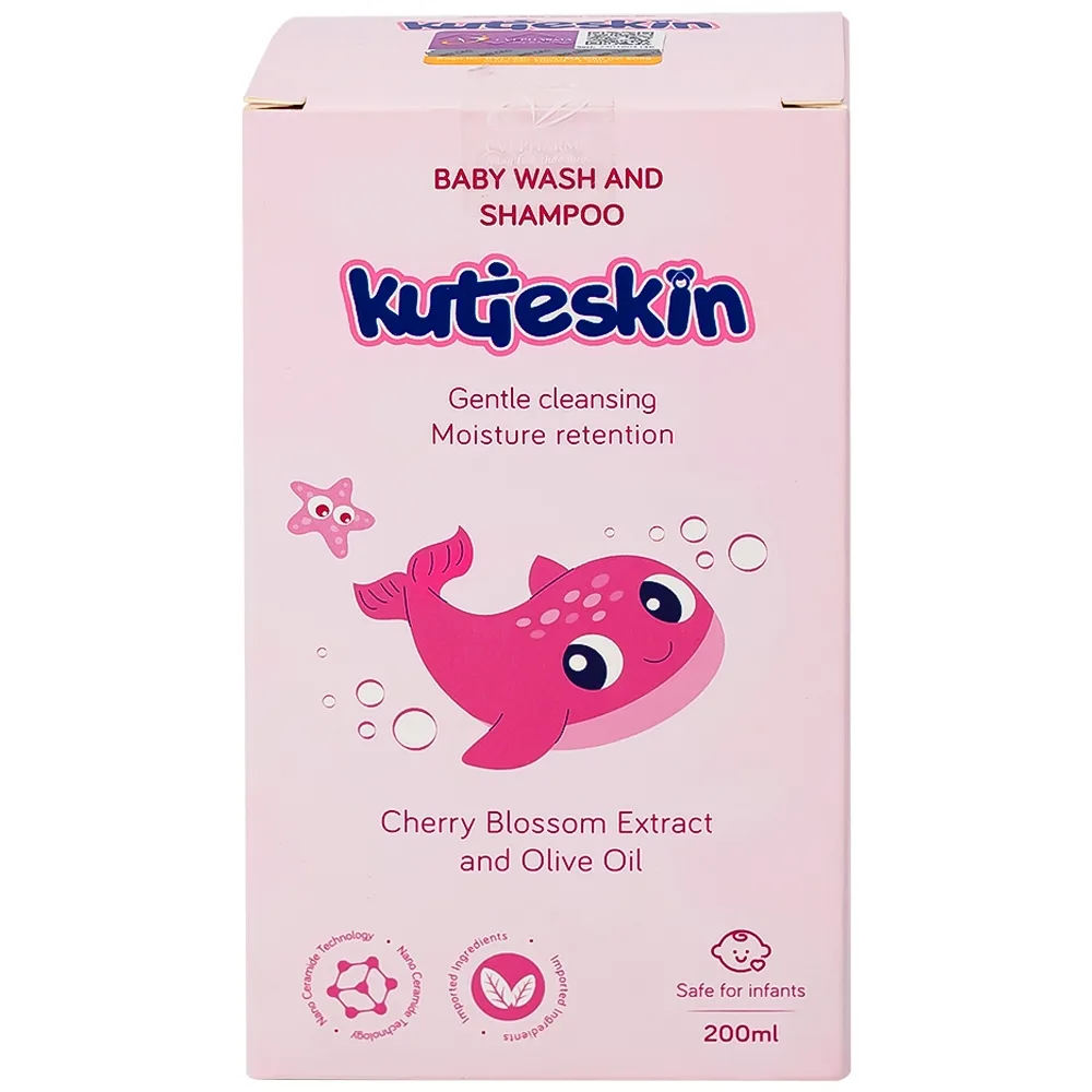 Hình ảnh Sữa tắm gội cho bé Kutieskin giúp làm sạch dịu nhẹ, chăm sóc và bảo vệ da bé (200ml)