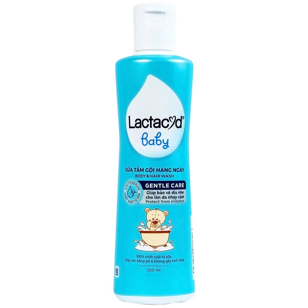 Hình ảnh Sữa tắm gội cho bé Lactacyd Baby Gentle Care giảm rôm sảy, hăm kẽ (250ml)