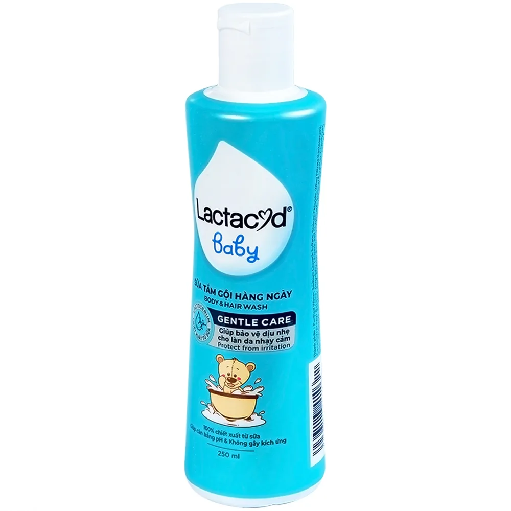 Hình ảnh Sữa tắm gội cho bé Lactacyd Baby Gentle Care giảm rôm sảy, hăm kẽ (250ml)