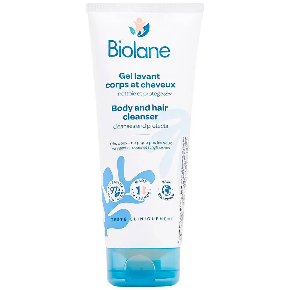 Hình ảnh Gel tắm gội Biolane dịu nhẹ làm sạch tóc và cơ thể cho bé (200ml)