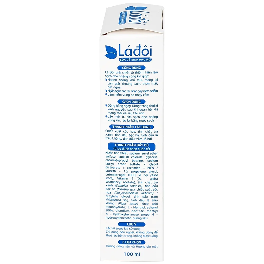 Hình ảnh Sữa vệ sinh phụ nữ Shema lá đôi màu xanh làm sạch, khử mùi (100ml)