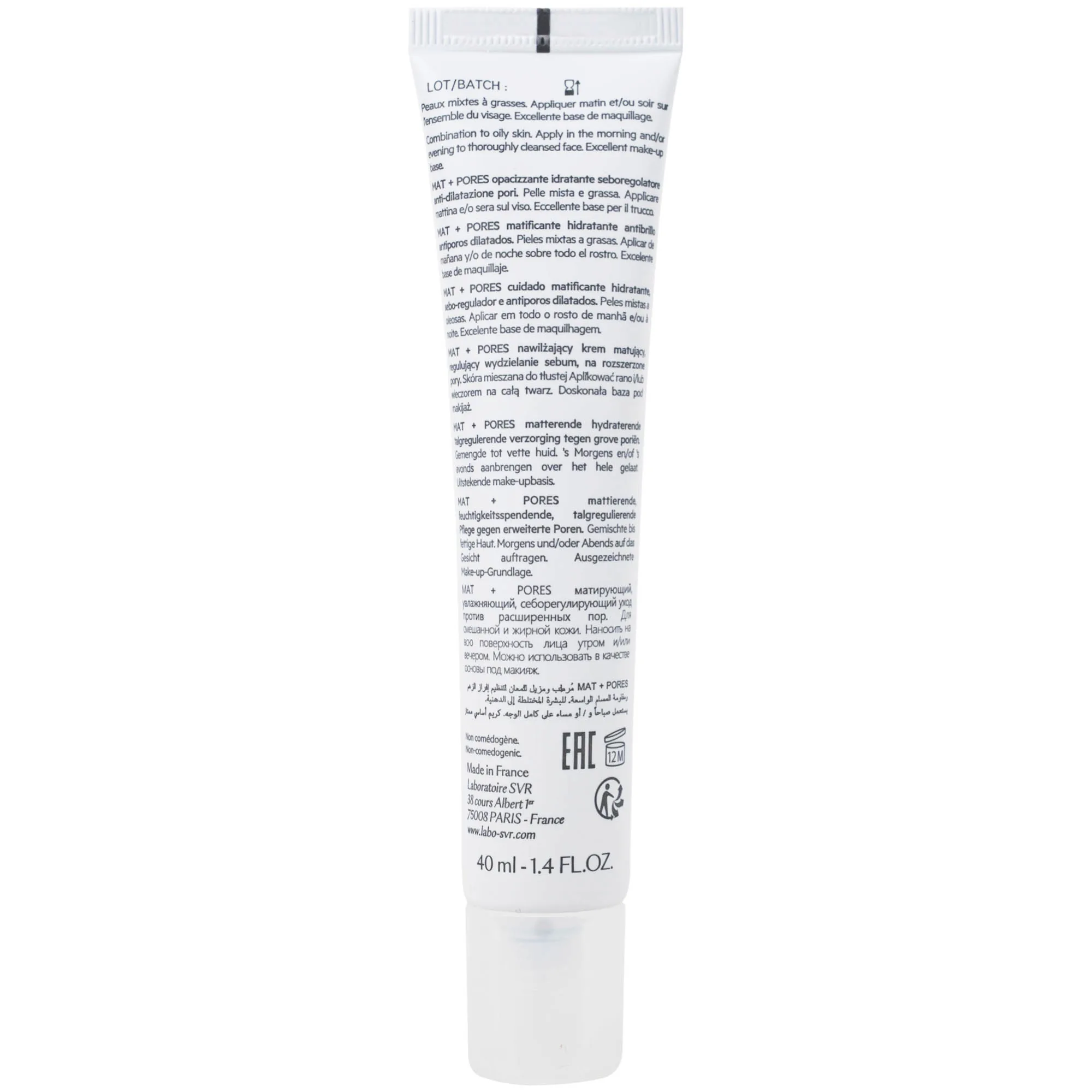 Hình ảnh Kem SVR Sebiaclear Mat And Pores điều hòa bã nhờn, dưỡng ẩm, thu nhỏ lỗ chân lông (40ml)