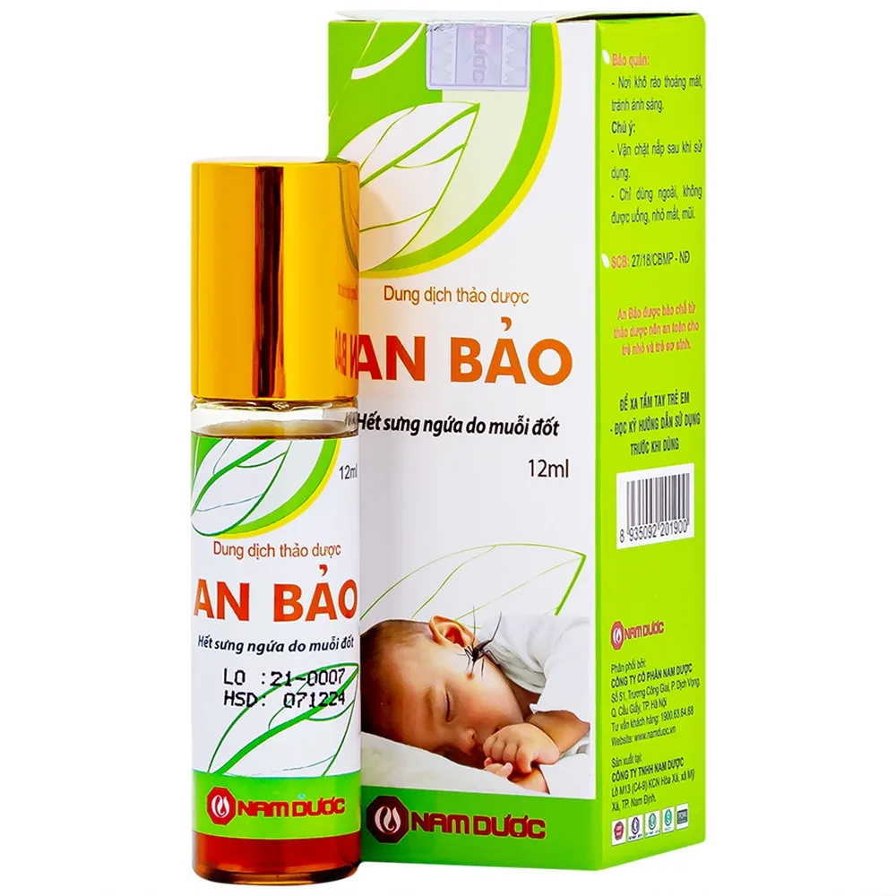 Hình ảnh Dung dịch thảo dược An Bảo hết sưng ngứa do muỗi đốt (12ml)