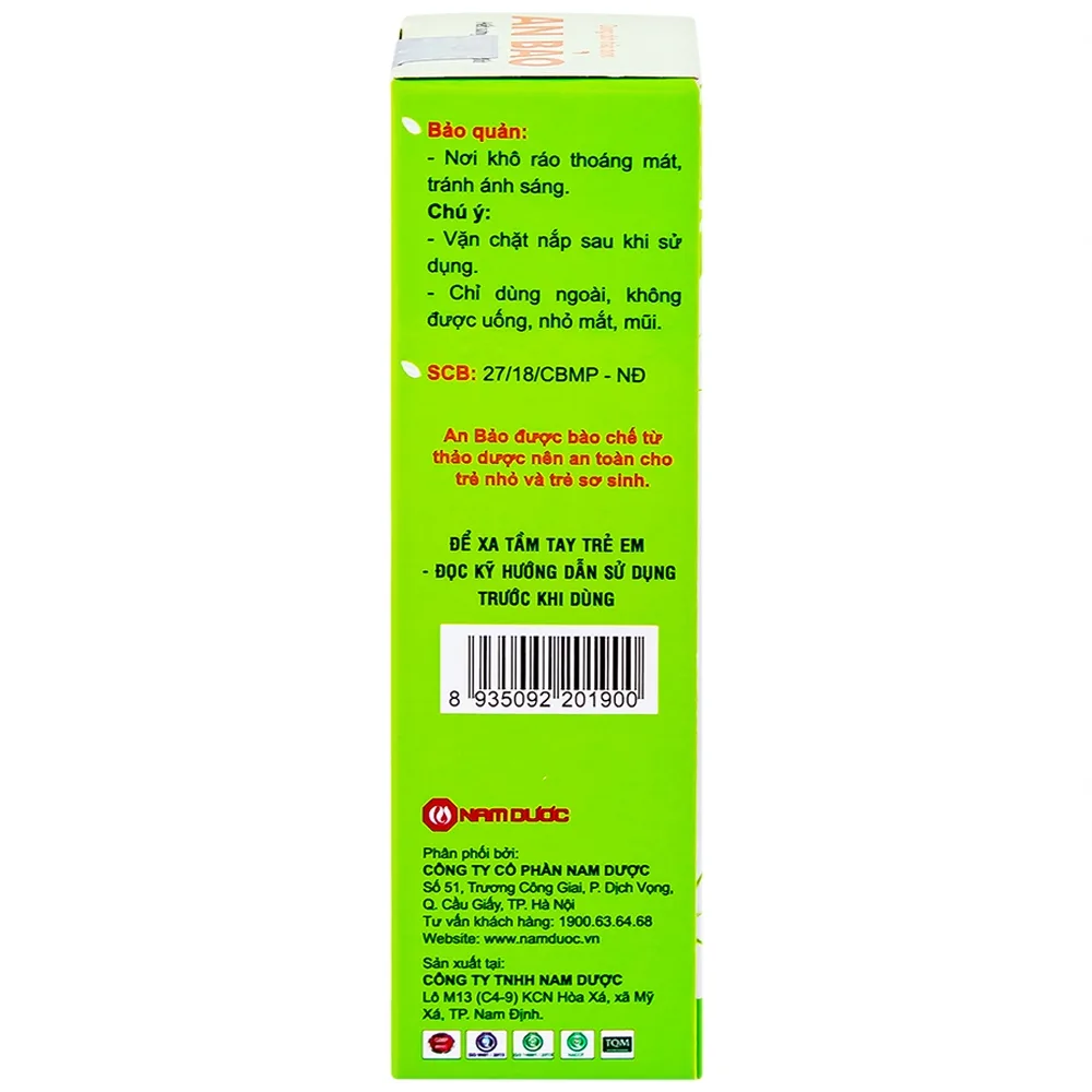 Hình ảnh Dung dịch thảo dược An Bảo hết sưng ngứa do muỗi đốt (12ml)