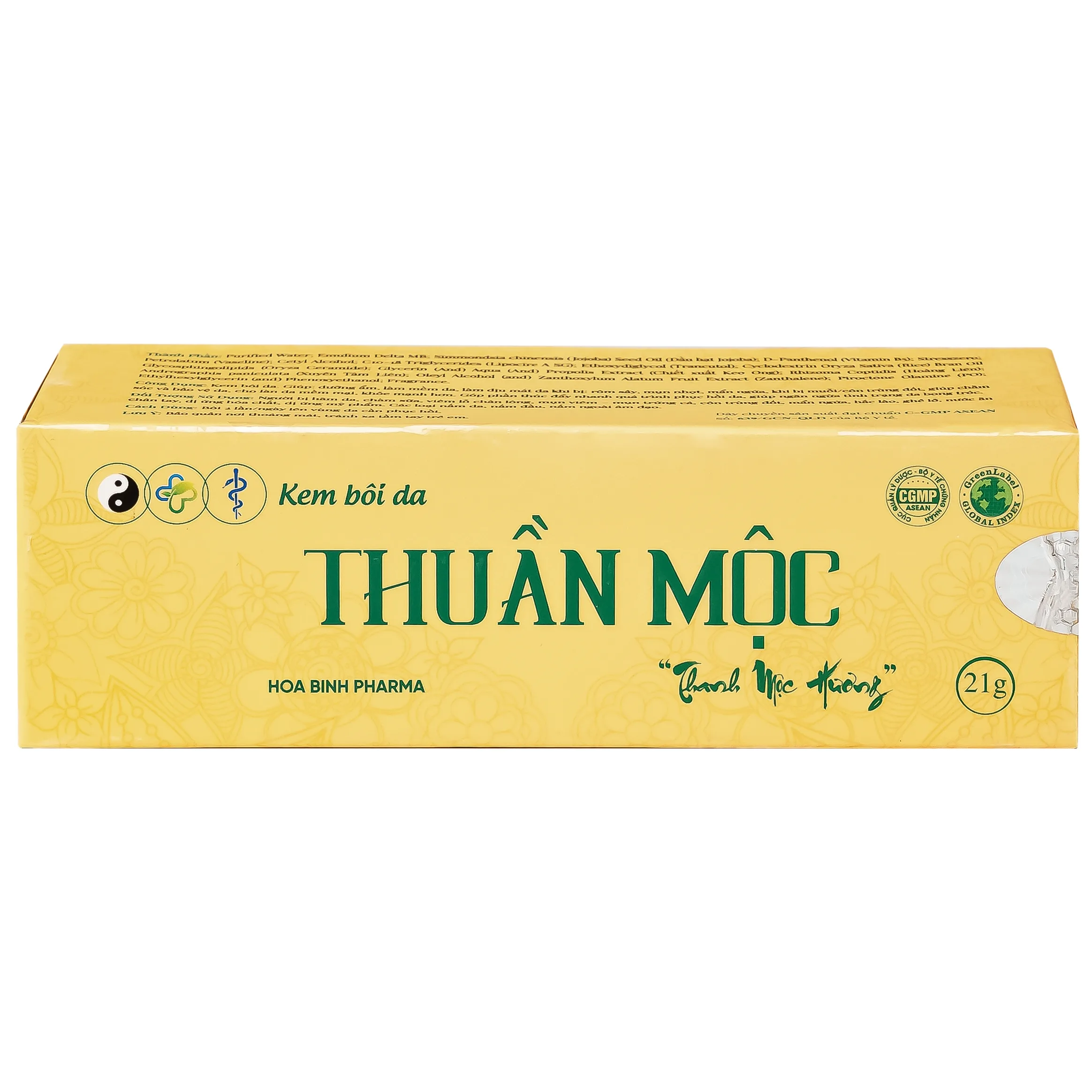 Hình ảnh Kem bôi da Thuần Mộc Thanh Mộc Hương 21g Hòa Bình dưỡng ẩm, làm mềm da, làm dịu mát da 