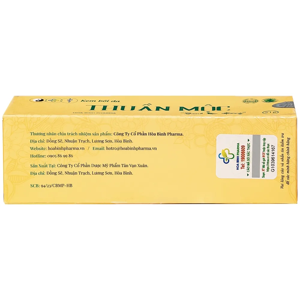 Hình ảnh Kem bôi da Thuần Mộc Thanh Mộc Hương 21g Hòa Bình dưỡng ẩm, làm mềm da, làm dịu mát da 