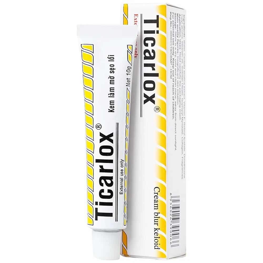 Hình ảnh Kem Ticarlox trị và làm mờ sẹo lồi (10g)