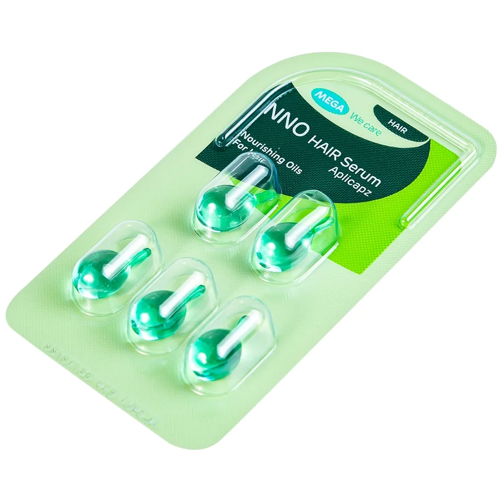 Hình ảnh Dầu dưỡng tóc NNO Hair Serum Aplicapz MEGA We care không gây nhờn dính (3 vỉ x 5 viên)