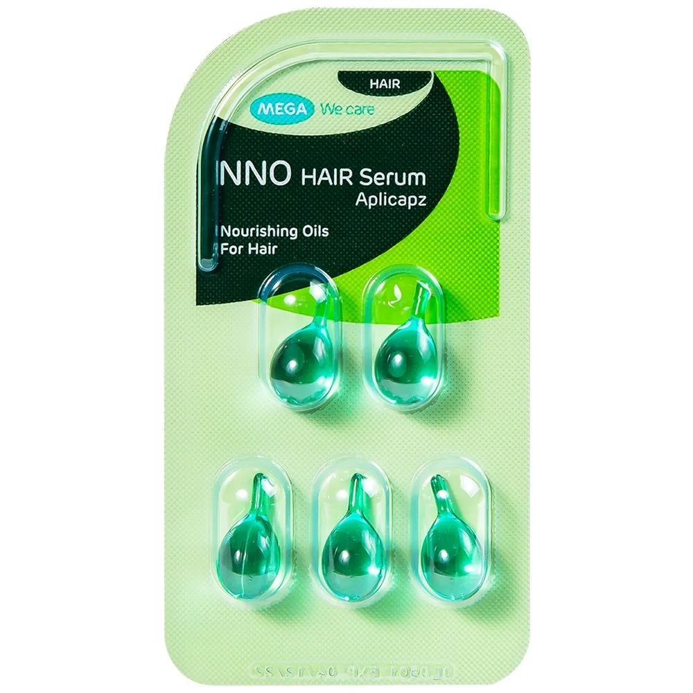 Hình ảnh Dầu dưỡng tóc NNO Hair Serum Aplicapz MEGA We care không gây nhờn dính (3 vỉ x 5 viên)