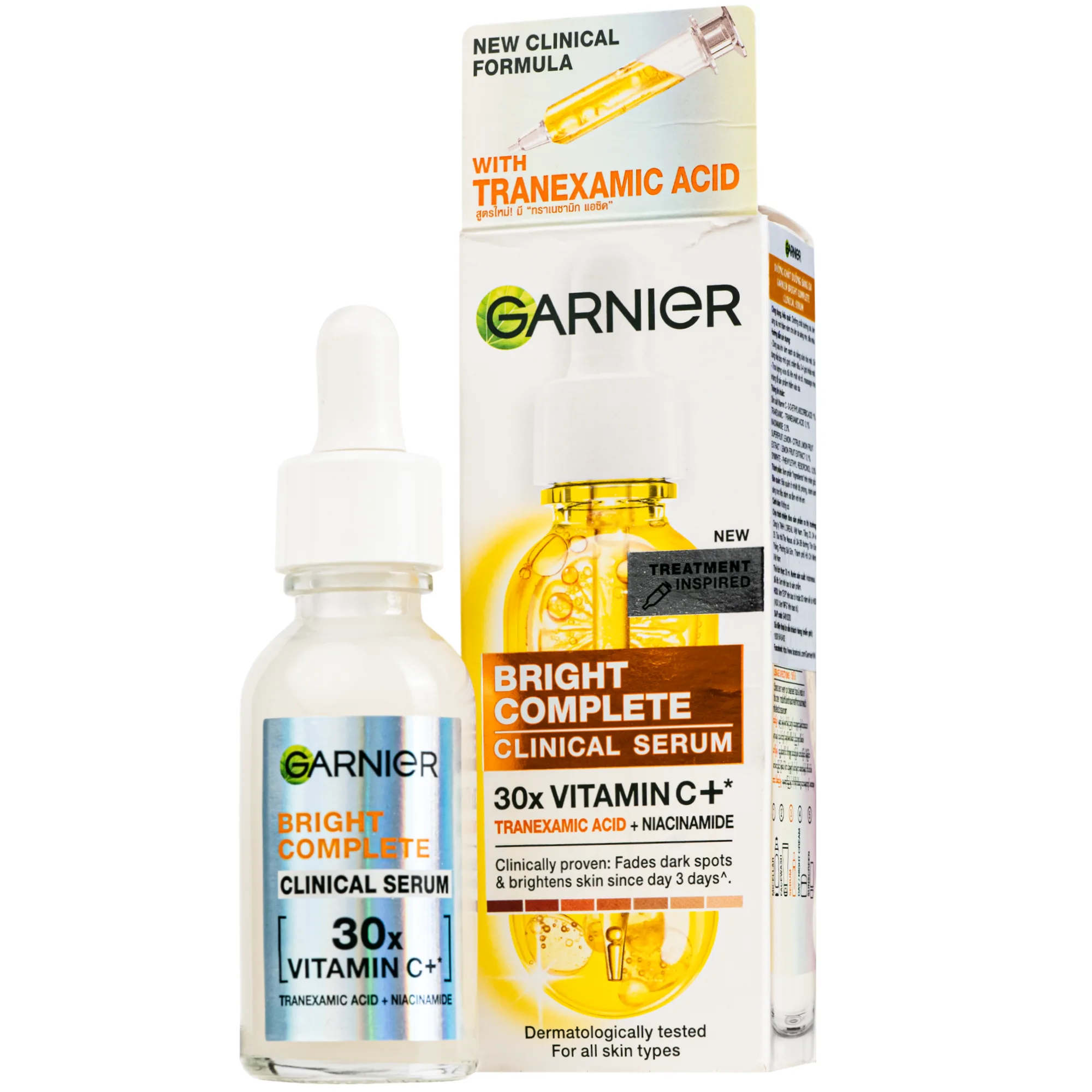 Hình ảnh Tinh chất dưỡng sáng da, mờ thâm Garnier Bright Complete Clinical Serum (30ml)